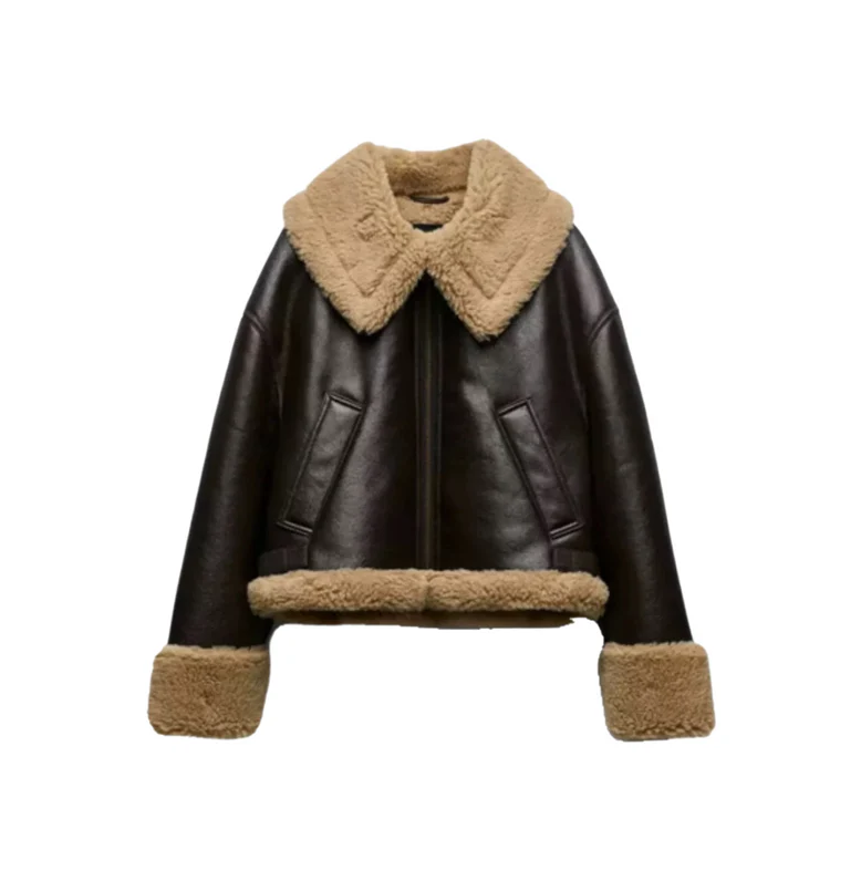 Yamia™ Viral Pilot Leather Jacket
