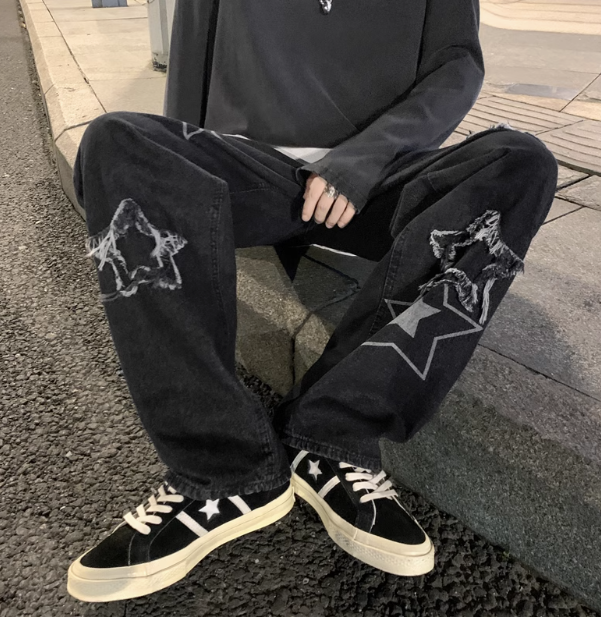 Yamia™ Star Baggy Jeans