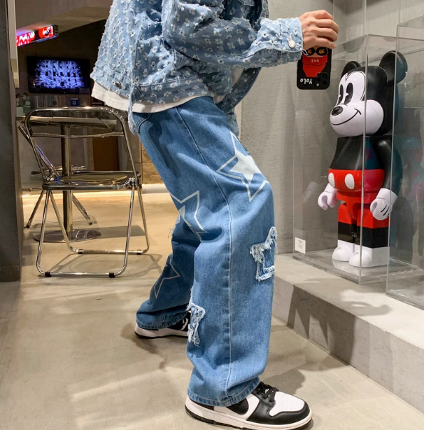 Yamia™ Star Baggy Jeans