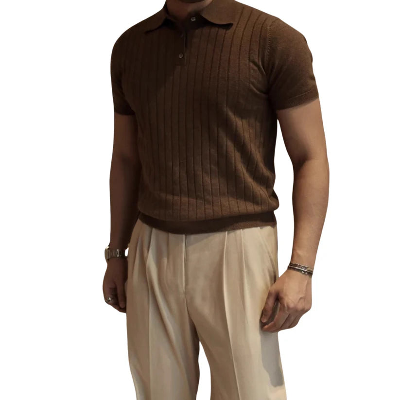 Yamia™ Striped Polo Shirt