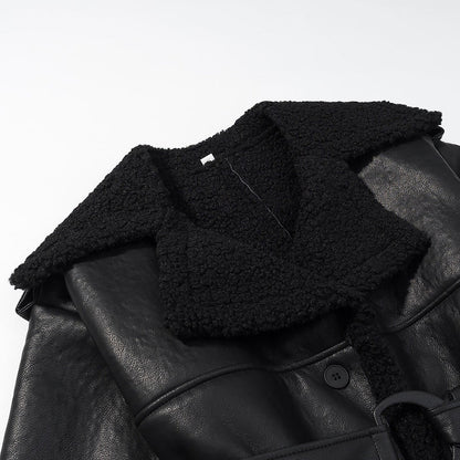 MADAME - MANTEL MIT LEDER OPTIK YAMIA™