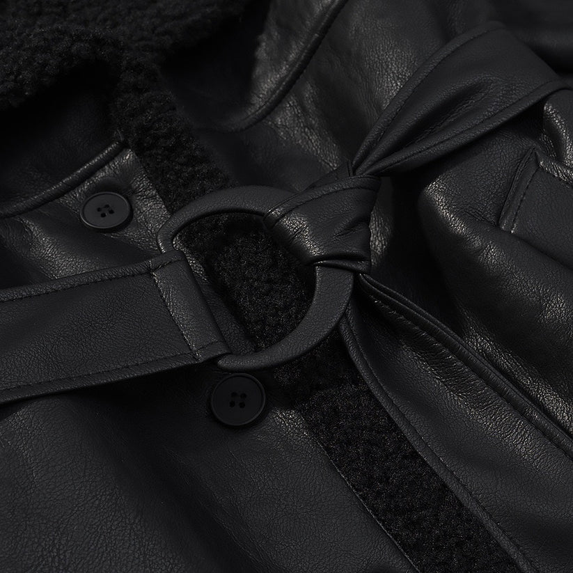 MADAME - MANTEL MIT LEDER OPTIK YAMIA™