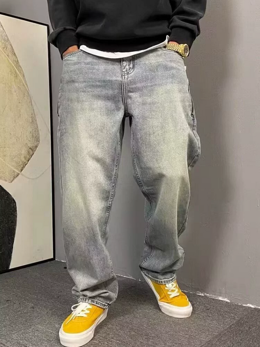 Yamia™ Baggy Washed Jeans